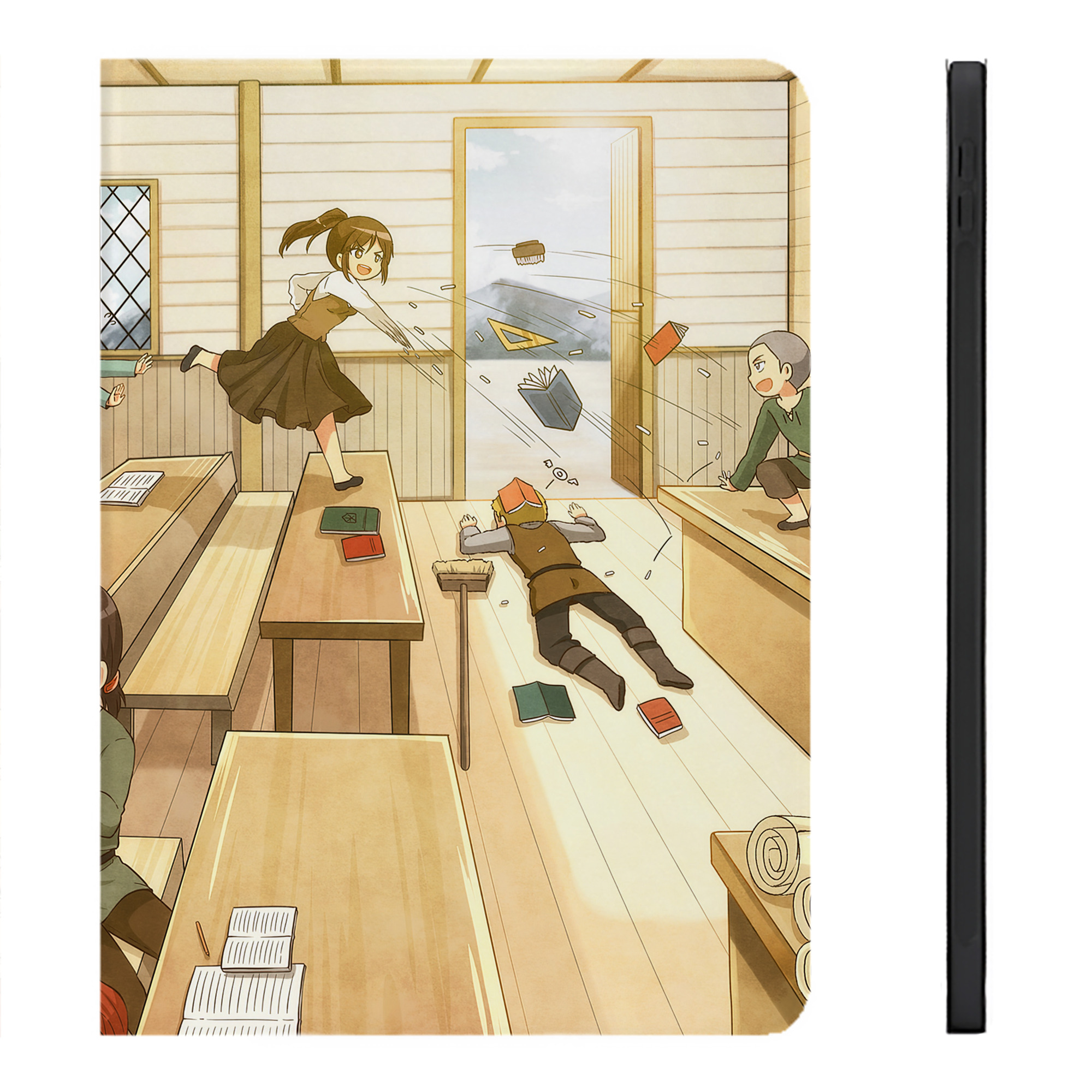 （画像用） 進撃の巨人 Attack on Titan IPadケース ペンホルダー付き ブックスタイルデザイン